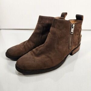 Uggs Womens Leather Waterproof Ankle Boots  Size 8.5 Brown